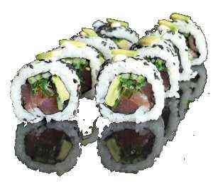 Uramaki sesam tuna salad