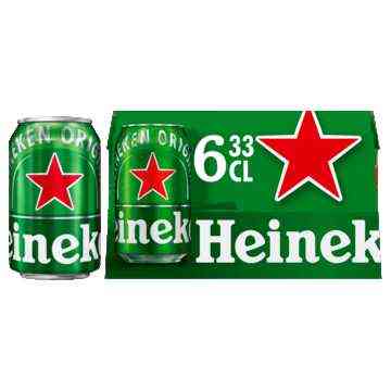 Gekoeld: Heineken Premium Pilsener Bier Blik 6 x 33cl