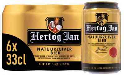 GEKOELD - Hertog Jan Pilsener Natuurzuiver Bier Blikken 6 x 33cl