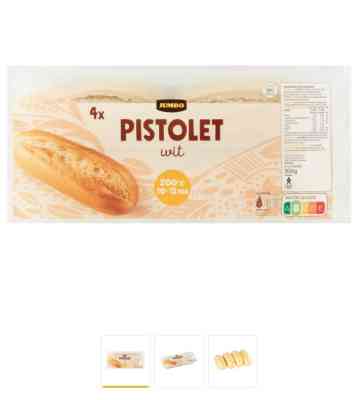 Jumbo - Pistolet Wit - 4 Stuks