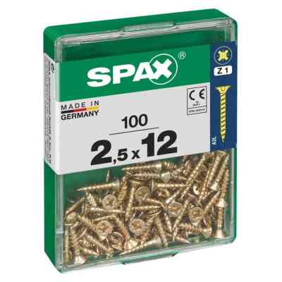 Spax schroef pozidrive verzinkt 2,5x12mm 100st