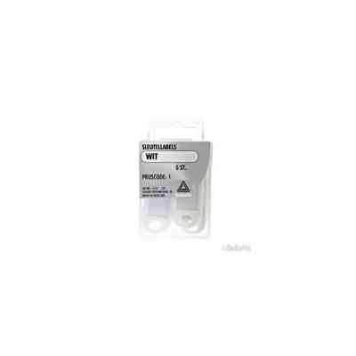 Deltafix sleutellabel kunststof, metaal wit 5st