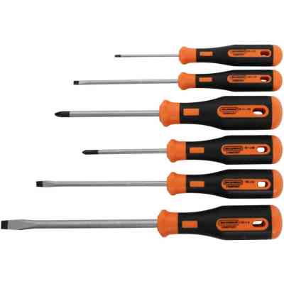 Skandia schroevendraaierset met sleuf-&kruiskop PZ 6-delig