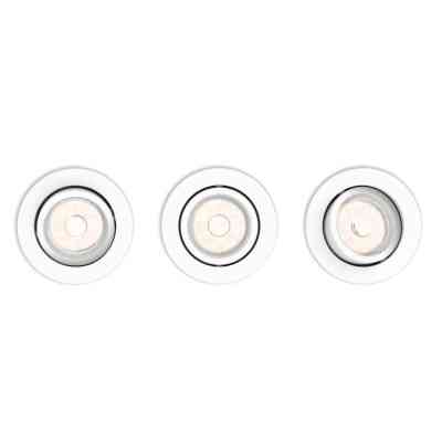 Philips LED inbouwspot myLiving Enneper wit ⌀8cm dimbaar set van 3