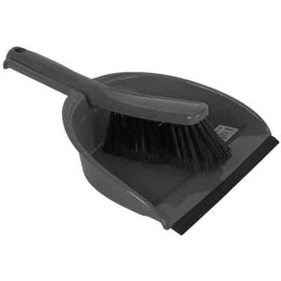 Clean Home stoffer en blik kunststof 22cm