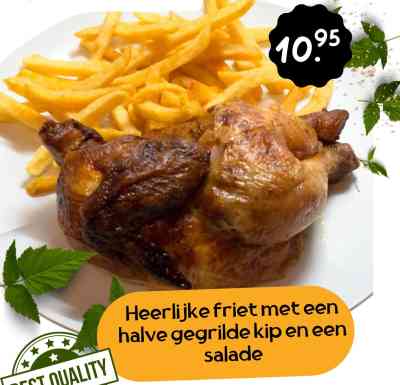 Halve kip menu