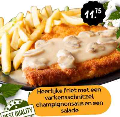 Varkensschnitzel menu