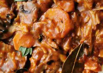 Vegan bourguignon stoof