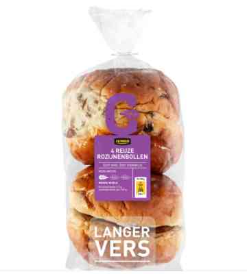 Jumbo - Reuze Rozijnenbollen - 4 Stuks