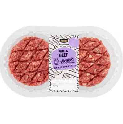 Jumbo Burger Rund- en Varkensvlees 2 Stuks