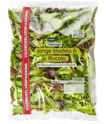 Jumbo Melange Jonge Bladsla & Rucola Voordeelverpakking 150g