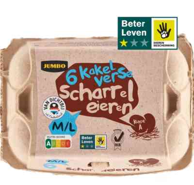 Jumbo Scharreleieren M/L 6 Stuks