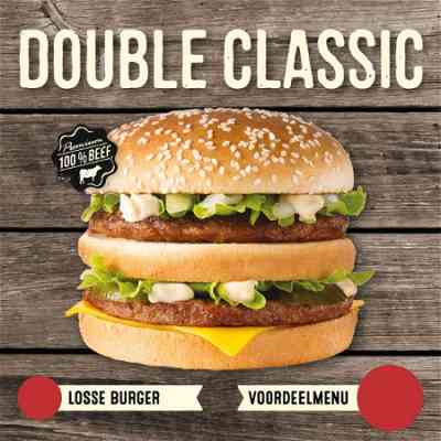Double classic beefburger
