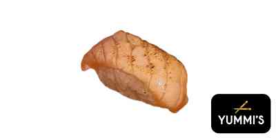 Geflambeerde zalm nigiri