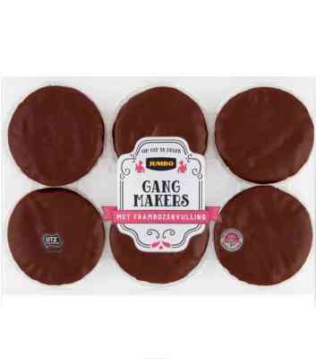 Jumbo Gangmakers koeken met Frambozenvulling 6 Stuks