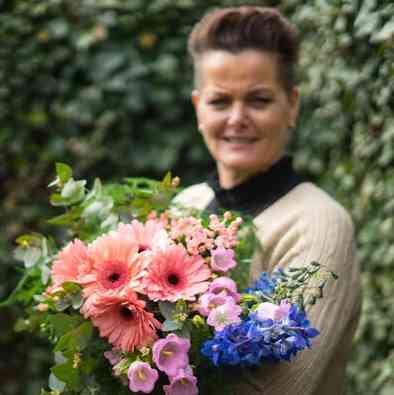 Keuze bloemist | roze/paarse bloemen