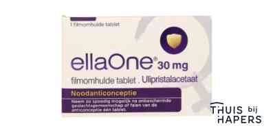 Ellaone Filmomhulde Noodanticonceptie tablet 30mg 1 tabletten