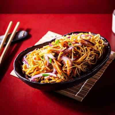 Gebakken noedels met groenten