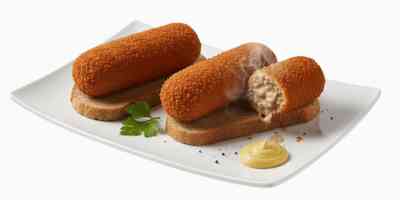 Lunchgerecht kroketten met brood