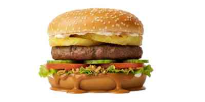 Broodje hamburger hawaii
